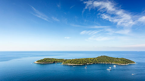 The Island of Lokrum on Croatia's Dalmatian coast.